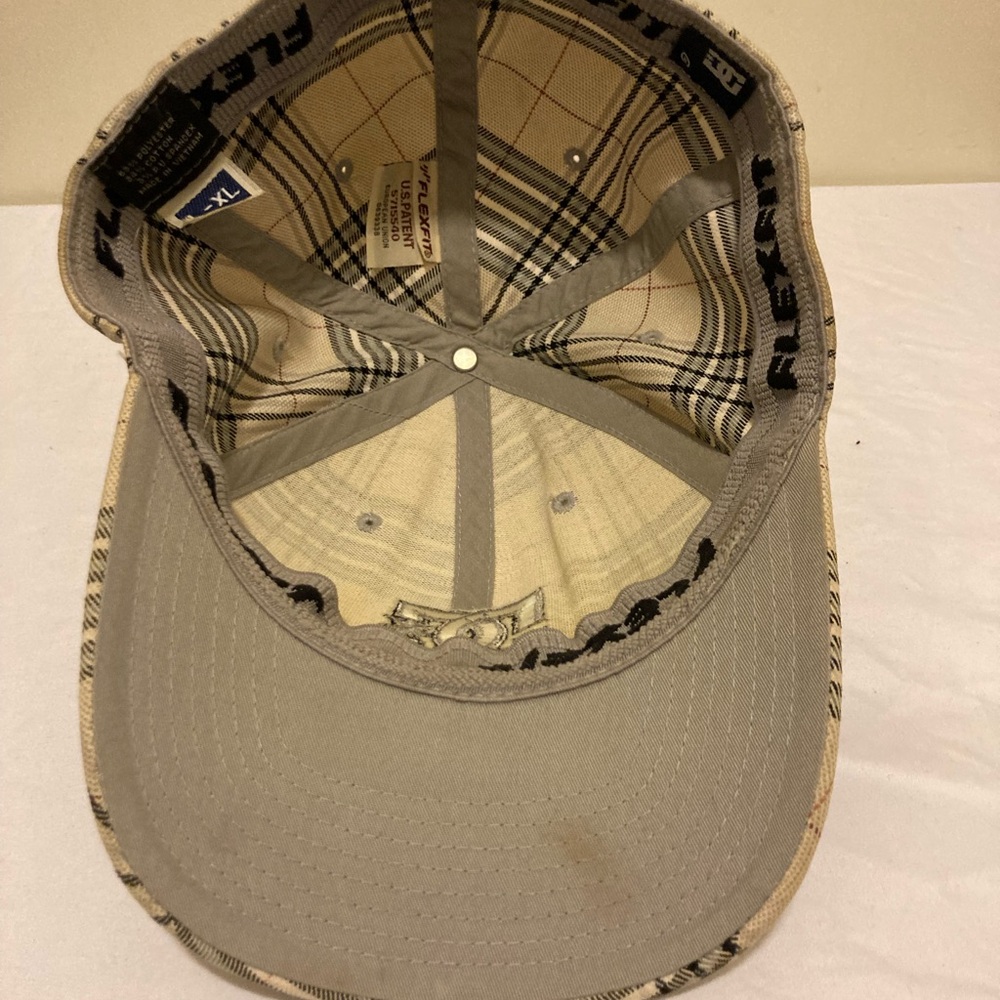 DC Beige Plaid Baseball Cap with Black Accents - Picture 7 of 9